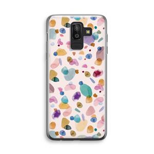 CaseCompany Terrazzo Memphis Pink: Samsung Galaxy J8 (2018) Transparant Hoesje