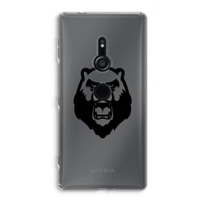 CaseCompany Angry Bear (black): Sony Xperia XZ2 Transparant Hoesje