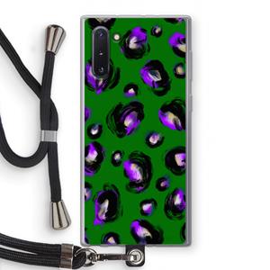 CaseCompany Green Cheetah: Samsung Galaxy Note 10 Transparant Hoesje met koord