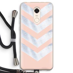 CaseCompany Marmeren pijlen: Xiaomi Redmi 5 Transparant Hoesje met koord