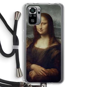 CaseCompany Mona Lisa: Xiaomi Redmi Note 10S Transparant Hoesje met koord