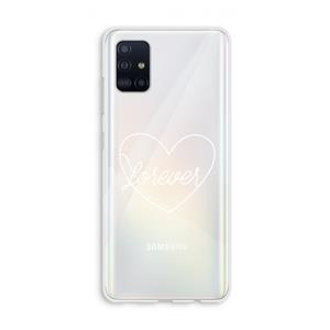 CaseCompany Forever heart pastel: Galaxy A51 4G Transparant Hoesje