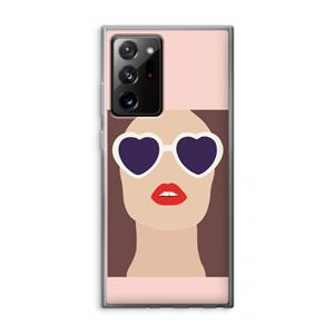 CaseCompany Red lips: Samsung Galaxy Note 20 Ultra / Note 20 Ultra 5G Transparant Hoesje