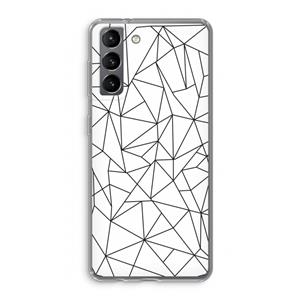 CaseCompany Geometrische lijnen zwart: Samsung Galaxy S21 Transparant Hoesje
