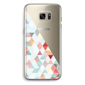 CaseCompany Gekleurde driehoekjes pastel: Samsung Galaxy S7 Edge Transparant Hoesje