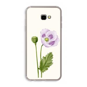 CaseCompany Purple poppy: Samsung Galaxy J4 Plus Transparant Hoesje