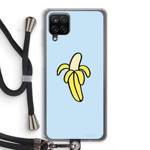 CaseCompany Banana: Samsung Galaxy A12 Transparant Hoesje met koord