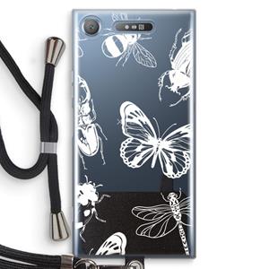 CaseCompany Tiny Bugs: Sony Xperia XZ1 Transparant Hoesje met koord