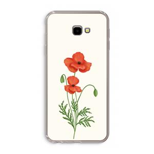 CaseCompany Red poppy: Samsung Galaxy J4 Plus Transparant Hoesje