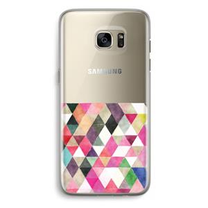 CaseCompany Gekleurde driehoekjes: Samsung Galaxy S7 Edge Transparant Hoesje