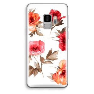 CaseCompany Roosjes: Samsung Galaxy S9 Transparant Hoesje