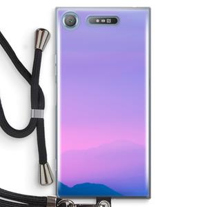 CaseCompany Sunset pastel: Sony Xperia XZ1 Transparant Hoesje met koord