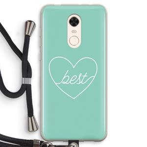 CaseCompany Best heart pastel: Xiaomi Redmi 5 Transparant Hoesje met koord