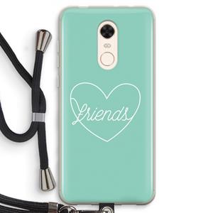 CaseCompany Friends heart pastel: Xiaomi Redmi 5 Transparant Hoesje met koord