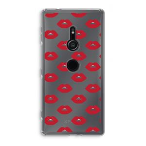CaseCompany Lips: Sony Xperia XZ2 Transparant Hoesje