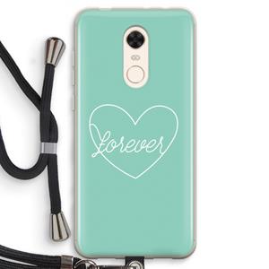 CaseCompany Forever heart pastel: Xiaomi Redmi 5 Transparant Hoesje met koord