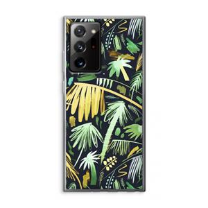 CaseCompany Tropical Palms Dark: Samsung Galaxy Note 20 Ultra / Note 20 Ultra 5G Transparant Hoesje