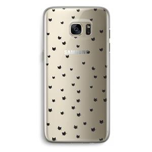 CaseCompany Kleine kattenkopjes: Samsung Galaxy S7 Edge Transparant Hoesje