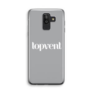 CaseCompany Topvent Grijs Wit: Samsung Galaxy J8 (2018) Transparant Hoesje