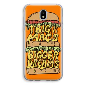 CaseCompany Big Macs Bigger Dreams: Samsung Galaxy J5 (2017) Transparant Hoesje