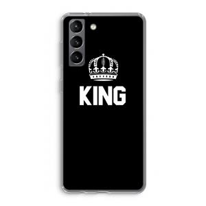 CaseCompany King zwart: Samsung Galaxy S21 Transparant Hoesje