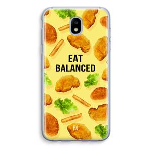 CaseCompany Eat Balanced: Samsung Galaxy J5 (2017) Transparant Hoesje