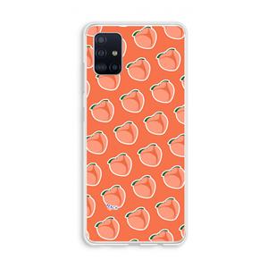 CaseCompany Just peachy: Galaxy A51 4G Transparant Hoesje