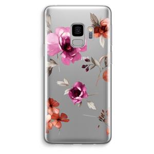 CaseCompany Geschilderde bloemen: Samsung Galaxy S9 Transparant Hoesje