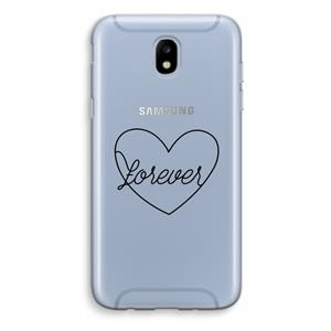 CaseCompany Forever heart black: Samsung Galaxy J5 (2017) Transparant Hoesje