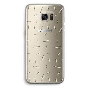 CaseCompany Hipster stripes: Samsung Galaxy S7 Edge Transparant Hoesje