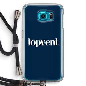 CaseCompany Topvent Navy: Samsung Galaxy S6 Transparant Hoesje met koord