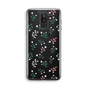 CaseCompany Small white flowers: Samsung Galaxy J8 (2018) Transparant Hoesje