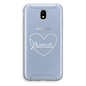 CaseCompany Friends heart pastel: Samsung Galaxy J5 (2017) Transparant Hoesje