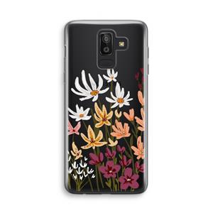 CaseCompany Painted wildflowers: Samsung Galaxy J8 (2018) Transparant Hoesje