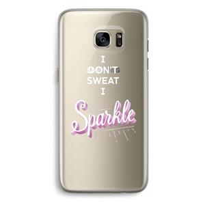 CaseCompany Sparkle quote: Samsung Galaxy S7 Edge Transparant Hoesje