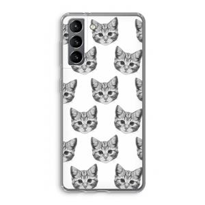 CaseCompany Kitten: Samsung Galaxy S21 Transparant Hoesje