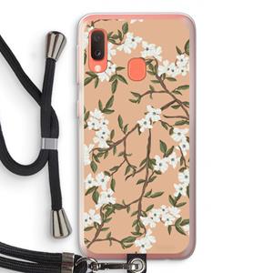 CaseCompany Blossoming spring: Samsung Galaxy A20e Transparant Hoesje met koord