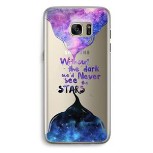 CaseCompany Stars quote: Samsung Galaxy S7 Edge Transparant Hoesje