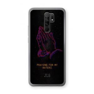 CaseCompany Praying For My Haters: Xiaomi Redmi 9 Transparant Hoesje