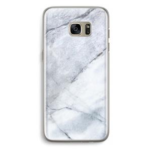 CaseCompany Witte marmer: Samsung Galaxy S7 Edge Transparant Hoesje