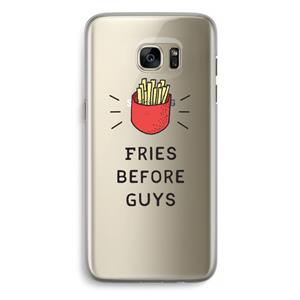CaseCompany Fries before guys: Samsung Galaxy S7 Edge Transparant Hoesje
