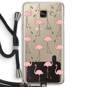 CaseCompany Anything Flamingoes: Samsung Galaxy A5 (2016) Transparant Hoesje met koord