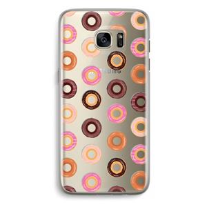 CaseCompany Donuts: Samsung Galaxy S7 Edge Transparant Hoesje