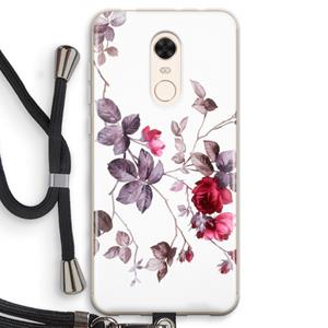 CaseCompany Mooie bloemen: Xiaomi Redmi 5 Transparant Hoesje met koord