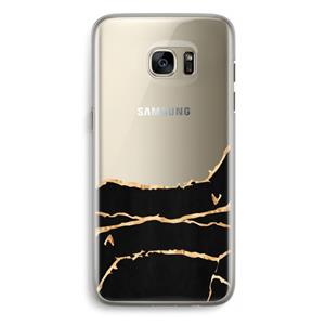 CaseCompany Gouden marmer: Samsung Galaxy S7 Edge Transparant Hoesje