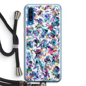 CaseCompany Hibiscus Flowers: Samsung Galaxy A50 Transparant Hoesje met koord