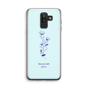 CaseCompany Bloom with grace: Samsung Galaxy J8 (2018) Transparant Hoesje