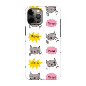 CaseCompany Meow: Volledig geprint iPhone 12 Pro Hoesje