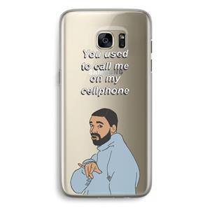 CaseCompany Hotline bling: Samsung Galaxy S7 Edge Transparant Hoesje