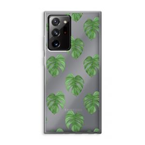 CaseCompany Monstera leaves: Samsung Galaxy Note 20 Ultra / Note 20 Ultra 5G Transparant Hoesje